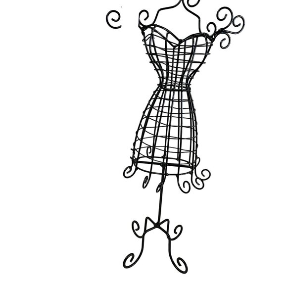 Miniature Wire Mannequin Dress Form Jewelry Holder 15" - Picture 12 of 12